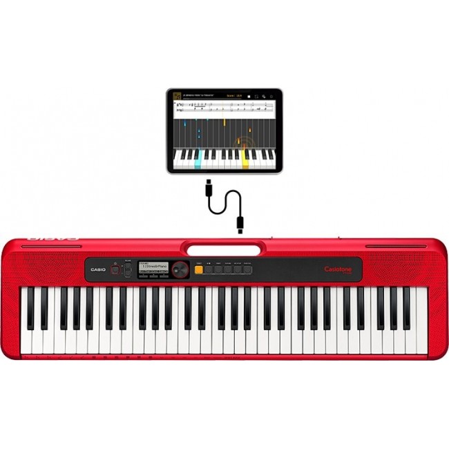 Casio CT-S200 MIDI keyboard 61 keys USB Red, White