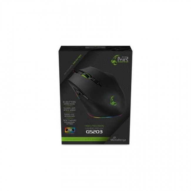 MediaRange MRGS203 mouse Gaming Right-hand USB Type-A Optical 5000 DPI MediaRange MRGS203 mouse Gaming Right-hand USB Type-A Optical 5000 DPI