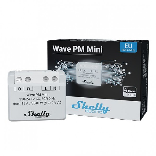 Shelly Qubino Wave PM Mini Smart switch Grey Shelly Qubino Wave PM Mini Smart switch Grey