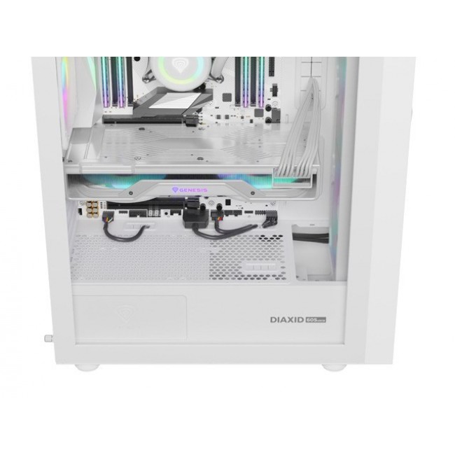 HOUSING GENESIS DIAXID 605 ARGB MIDI TOWER WITH USB-C WINDOW WHITE
