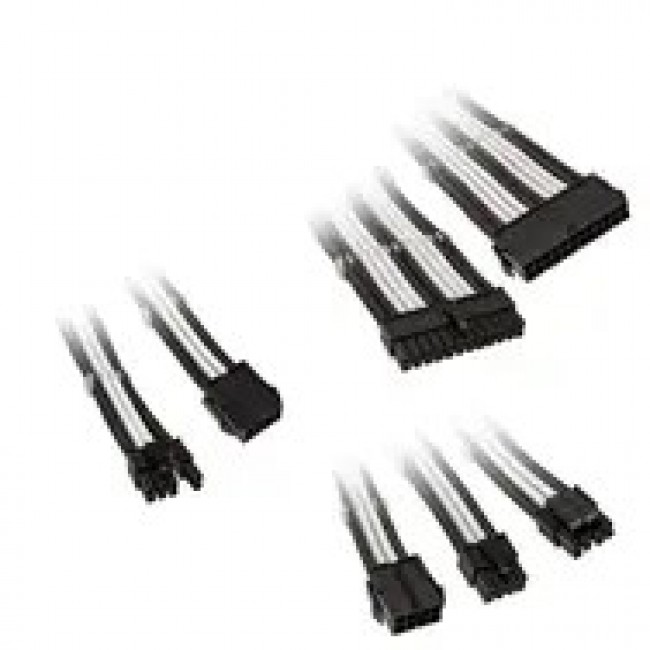 Kolink Core Adept Braided Cable Extension Kit - Black/White Kolink Core Adept Braided Cable Extension Kit - Black/White