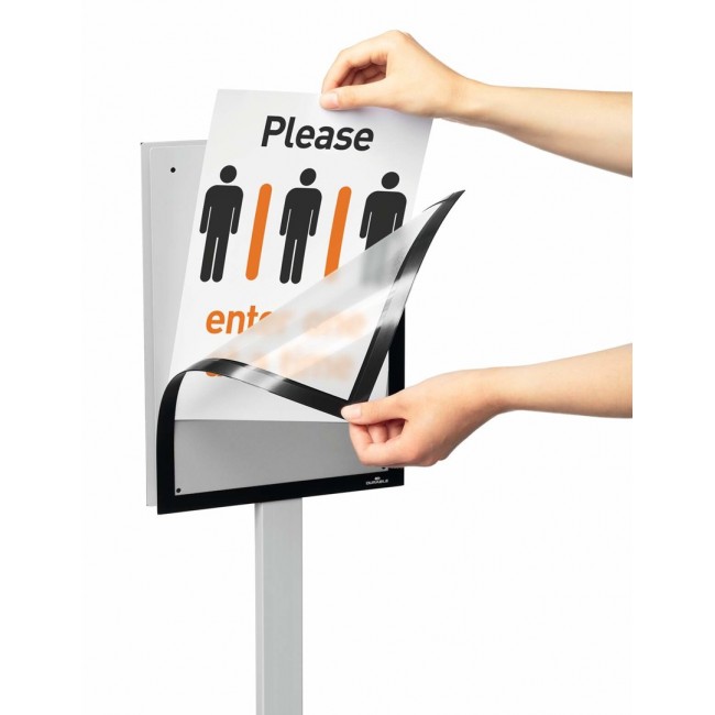 Durable 501357 informational sign Letter Grey Metal, Plastic 1 pc(s)