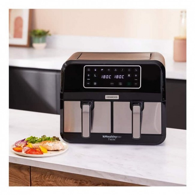 Kenwood HFM20.000MB fryer Double 8 L Stand-alone 1700 W Hot air fryer Black