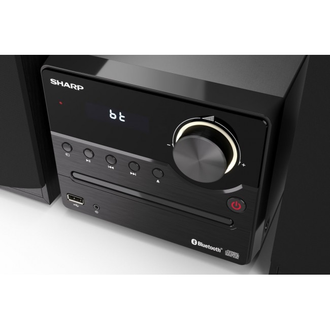 Sharp XL-B512(BK) Hi-Fi Micro System, CD/FM/USB/Bluetooth v5.0, 45W, Black Sharp | Hi-Fi Micro System | XL-B512(BK) | USB port | AUX in | Bluetooth | CD player | Black | FM radio | Wireless connection Sharp XL-B512(BK) Hi-Fi Micro System, CD/FM/USB/Bluetooth v5.0, 45W, Black Sharp | Hi-Fi Micro System | XL-B512(BK) | USB port | AUX in | Bluetooth | CD player | Black | FM radio | Wireless connection