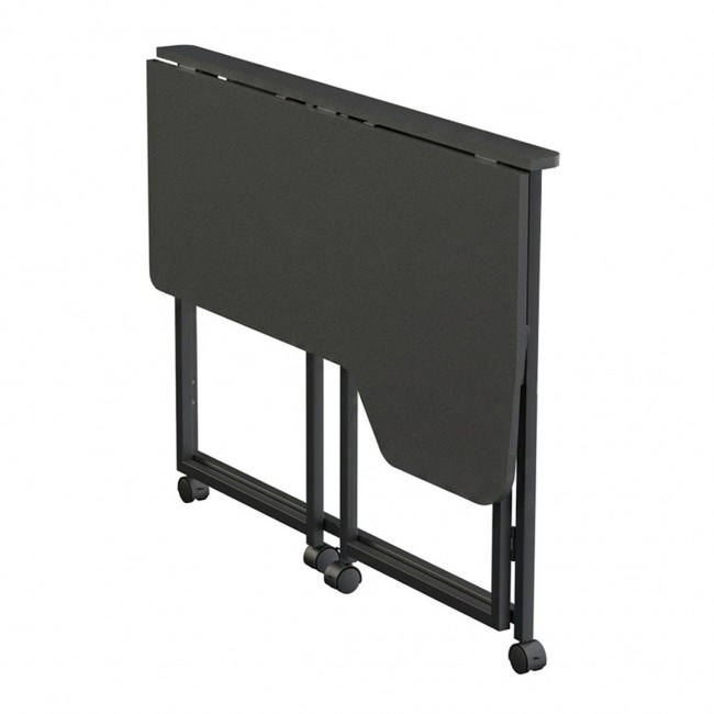 Maclean Folding Desk, Black, Mobile, 100x65 cm, max. 50 kg, Corner, L-Shaped, MC-1250 L/B