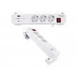 Equip 3-Outlet Clamp Power Strip with 3 x USB (2C + 1A)