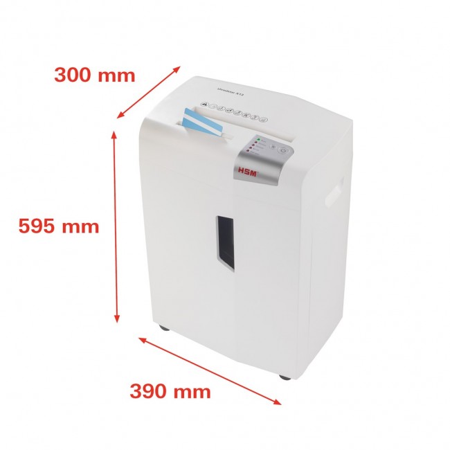 HSM shredstar X13 document shredder, 4 x 37 mm + separate CD-cutting mechanism