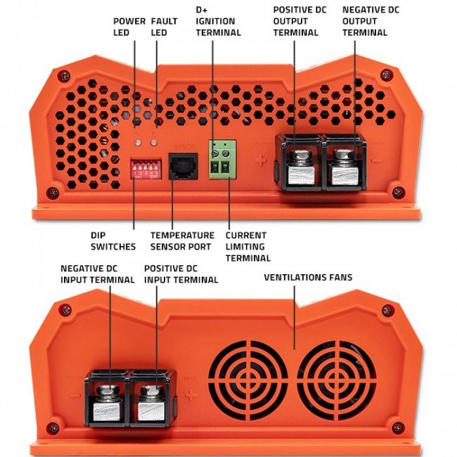 Qoltec 52479 Monolith DC-DC charger for LiFePO4 AGM 12V batteries | 20A | 250W Qoltec 52479 Monolith DC-DC charger for LiFePO4 AGM 12V batteries | 20A | 250W