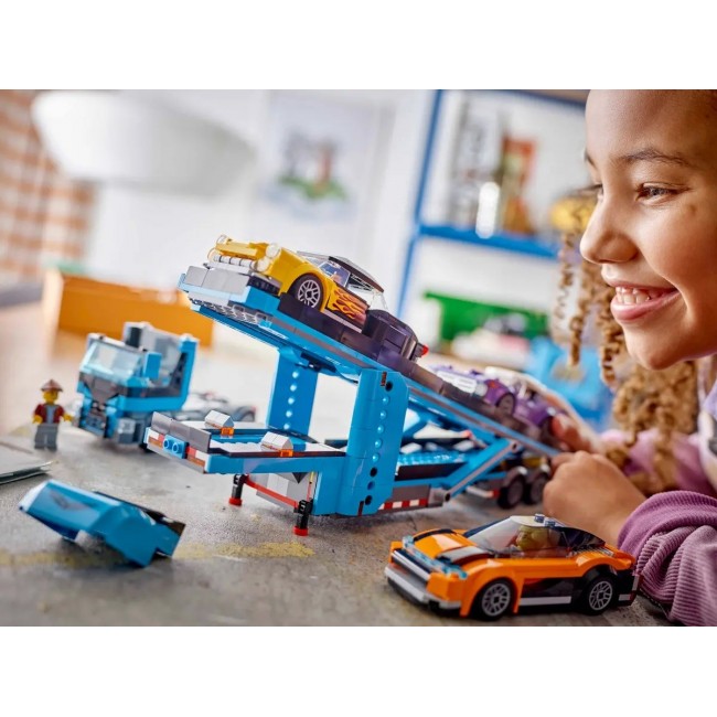 LEGO CITY 60408 Car Transporter Truck with Sports Cars