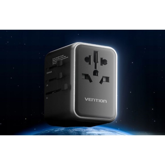 Vention 65W GaN Travel Adapter and Charger 2x USB-A 2x USB-C Vention 65W GaN Travel Adapter and Charger 2x USB-A 2x USB-C