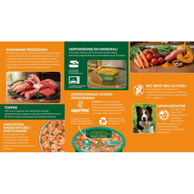 ARQUIVET Fresh Home Beef stew - wet dog food - 280g
