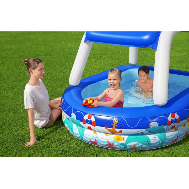 Inflatable pool+canopy 213x155x132 B54370