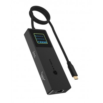 ICY BOX Spade Dock 4038, 7-in-1 DockingStation with LCD-Display and PD 100 W