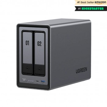 Ugreen NASync DXP2800 NAS System 2-Bay Compact Intel N N100 8 GB DDR5 0 TB UGOS Pro Black