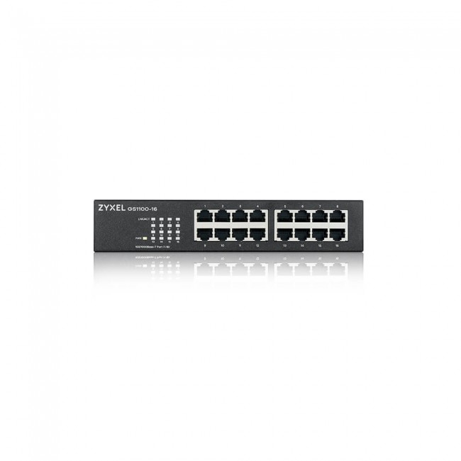 Zyxel GS1100-16 16-port Unmanaged Gigabit Switch (GS1100-16-EU0104F) Zyxel GS1100-16 16-port Unmanaged Gigabit Switch (GS1100-16-EU0104F)