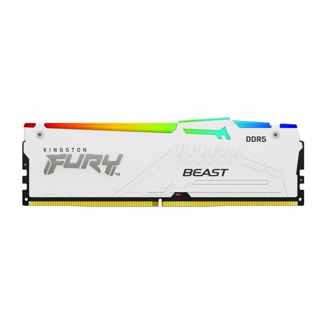 Kingston Technology FURY Beast 128GB 5600MT/s DDR5 CL40 DIMM (Kit of 4) White RGB XMP Kingston Technology FURY Beast 128GB 5600MT/s DDR5 CL40 DIMM (Kit of 4) White RGB XMP