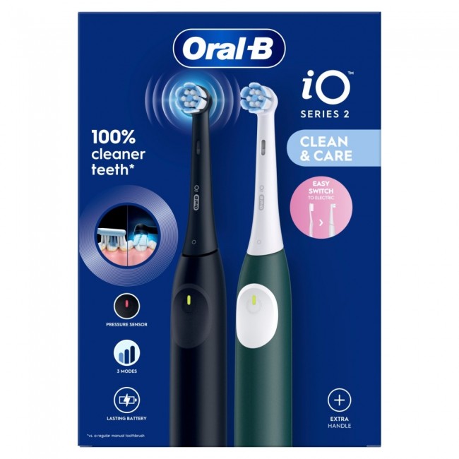 Oral-B iO Series 2 Adult Vibrating toothbrush Black, Green Oral-B iO Series 2 Adult Vibrating toothbrush Black, Green
