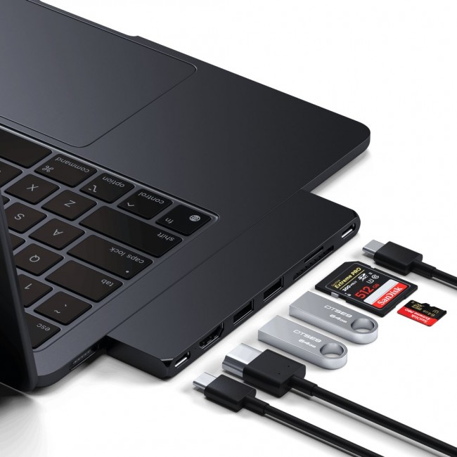 Satechi ST-HUCPHSD laptop dock/port replicator Docking USB 3.2 Gen 2 (3.1 Gen 2) Type-C Black