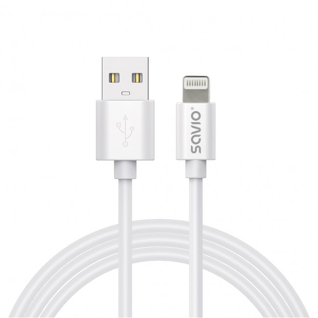 Savio Cl-193 USB cable USB 2.0 2 m USB A USB C/Lightning White