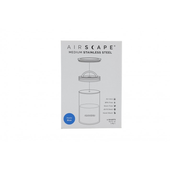 Airscape? Edelstahl-Aromabeh?lter mittel, blau matt Airscape? Edelstahl-Aromabeh?lter mittel, blau matt