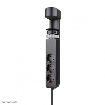 Neomounts DS22-840BL6 Desk socket with clamp and USB-C and USB-A ports - Quick charge