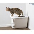SAVIC Hop Coffee Brown with White Lid Cat Litter Tray 58.5x39x39.5 cm 1 pc. SAVIC Hop Coffee Brown with White Lid Cat Litter Tray 58.5x39x39.5 cm 1 pc.