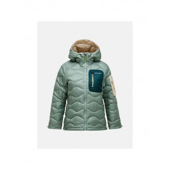 Kurtka damska puchowa PEAK PERFORMANCE W Helium Utility Down Hood Jacket kolor zielony - S