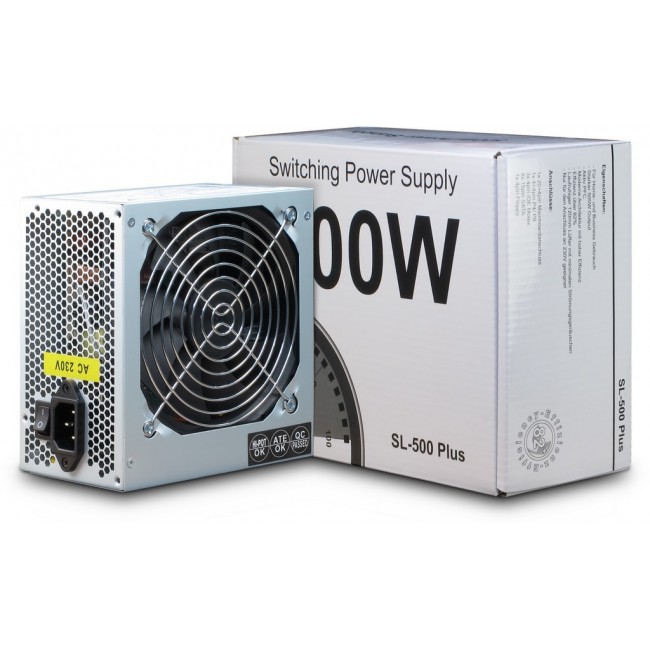 Inter-Tech SL-500 Plus power supply unit 500 W 20+4 pin ATX ATX Silver