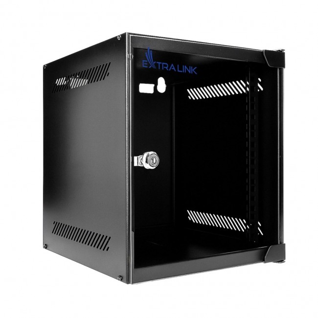Extralink LITE 6U 10 280X310 WALL-MOUNTED RACKMOUNT CABINET BLACK Freestand/Wall/Floor mounted rack