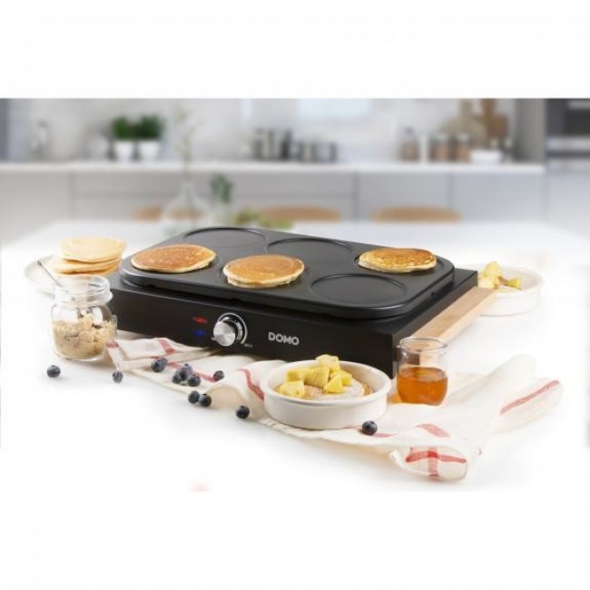 Domo DO8717P crepe maker 6 crepe(s) Black