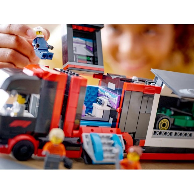 LEGO CITY 60445 F1 - Truck with RB20 & AMR24 F1 Cars