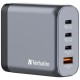 Verbatim GNC-140 GaN Charger 140W with 2 x USB-C PD 140W / 1 x USB-C PD 20W / 1 x USB-A QC 3.0 (EU/UK/US) Verbatim GNC-140 GaN Charger 140W with 2 x USB-C PD 140W / 1 x USB-C PD 20W / 1 x USB-A QC 3.0 (EU/UK/US)