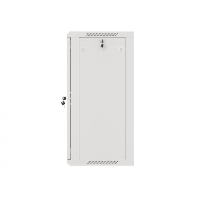 Lanberg wall-mounted installation rack cabinet 19'' 18U 600x450mm gray (glass door)