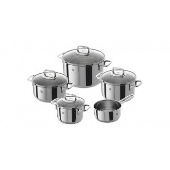 Set of 5 Zwilling Quadro pots