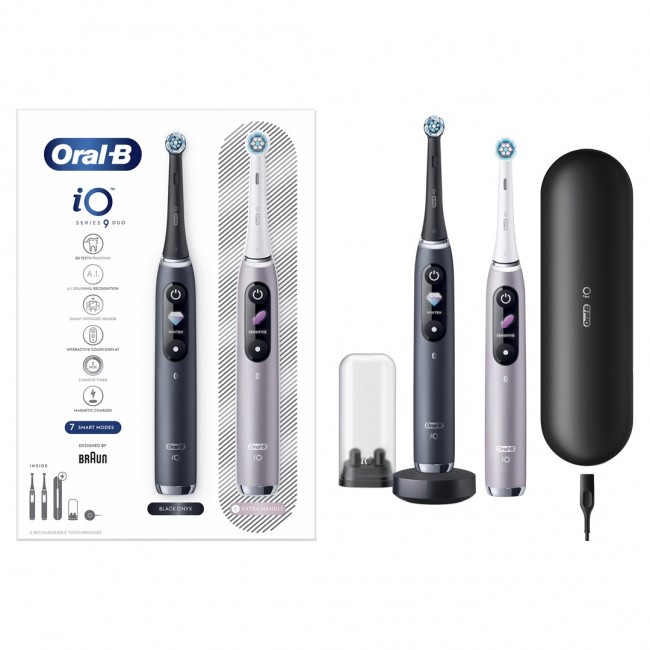 Oral-B iO 80363731 electric toothbrush Adult Rotating-oscillating toothbrush Black, Silver