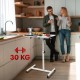 Maclean mobile desk/laptop stand, white, height adjustment 59-89cm, max. 30kg , MC-121 W