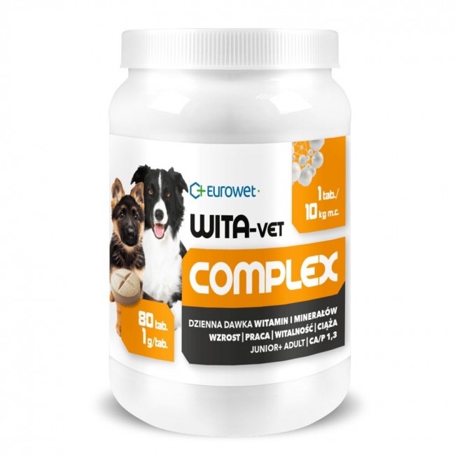 EUROWET Wita-Vet Complex - supplements for dogs - 80 tablets