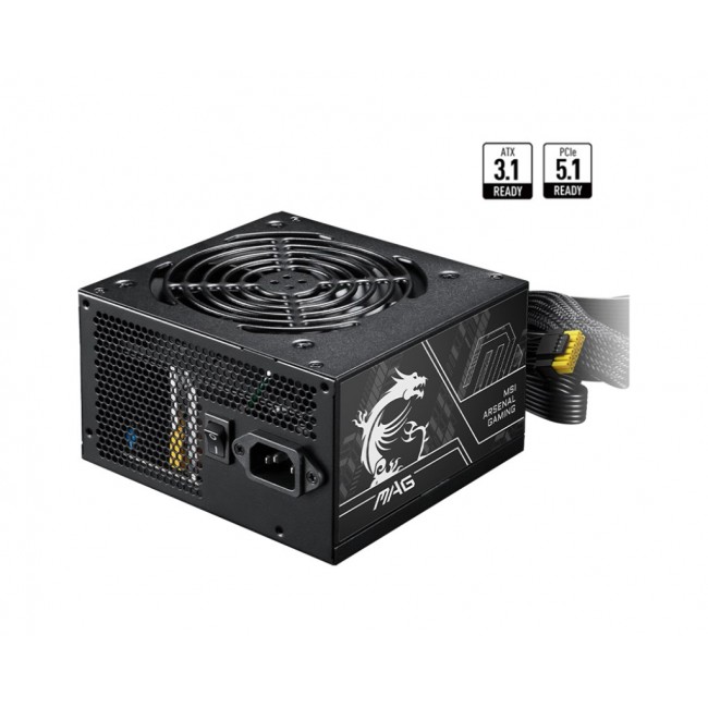 MSI MAG A650BN PCIE5 II power supply unit 650 W 20+4 pin ATX ATX Black MSI MAG A650BN PCIE5 II power supply unit 650 W 20+4 pin ATX ATX Black