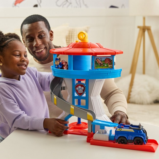 PAW Patrol Lookout Tower, 20-Inch Tower with Chase Action Figures, Rescue Vehicle & Launcher, Kids Toys for Boys & Girls Ages 3 and Up