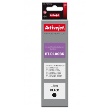 Activejet AB-D100Bk Ink cartridge for Brother printers, replacement for Brother BT-D100BK Supreme 130 ml black