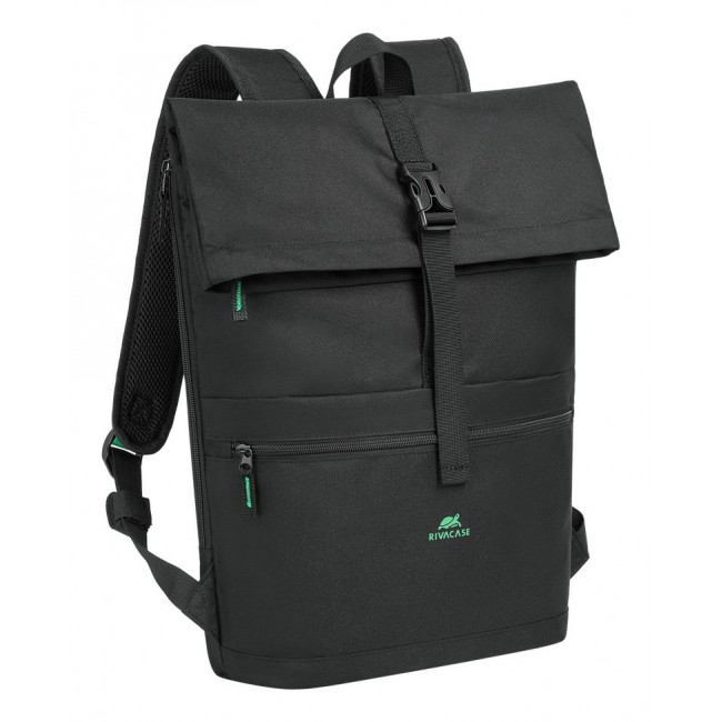 Rivacase Gremio backpack City backpack Black Polyester, Recycled polyethylene terephthalate (rPET)