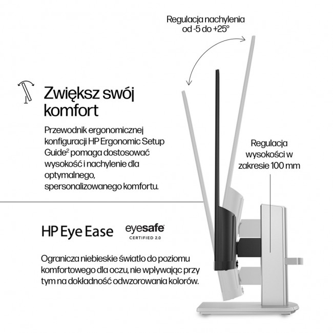 HP 23.8-inch Series 5 FHD monitor with height adjustment - 524sh