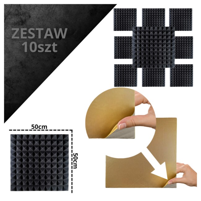 DNA AM2 BK acoustic panel set of 10 pcs. black DNA AM2 BK acoustic panel set of 10 pcs. black