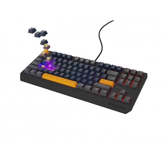 GENESIS THOR 230 TKL keyboard Gaming USB + RF Wireless + Bluetooth QWERTY Black, Blue, Grey, Orange GENESIS THOR 230 TKL keyboard Gaming USB + RF Wireless + Bluetooth QWERTY Black, Blue, Grey, Orange