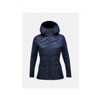 Women's Hybrid Jacket Peak Performance Elevate Liner Hybrid Hood - blue shadow