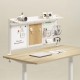 Ergo Office desk divider / organizer, max load 10kg, white and cork board, width 1250mm, white, ER-300 W