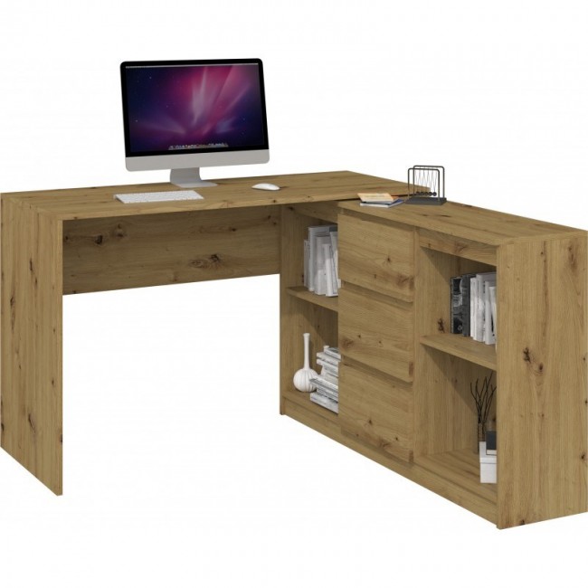 Topeshop BIURKO PLUS ARTISAN computer desk Oak colour Topeshop BIURKO PLUS ARTISAN computer desk Oak colour