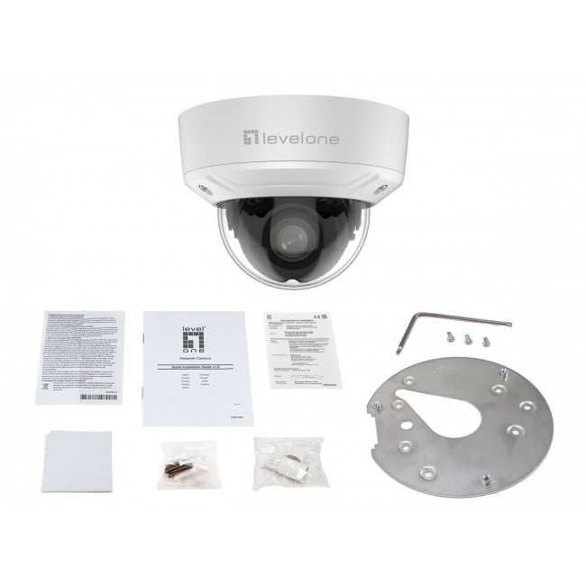 LevelOne GEMINI Zoom IP Camera, 2-MP, 4x Zoom, H.265,INDOOR/OUTDOOR LevelOne GEMINI Zoom IP Camera, 2-MP, 4x Zoom, H.265,INDOOR/OUTDOOR