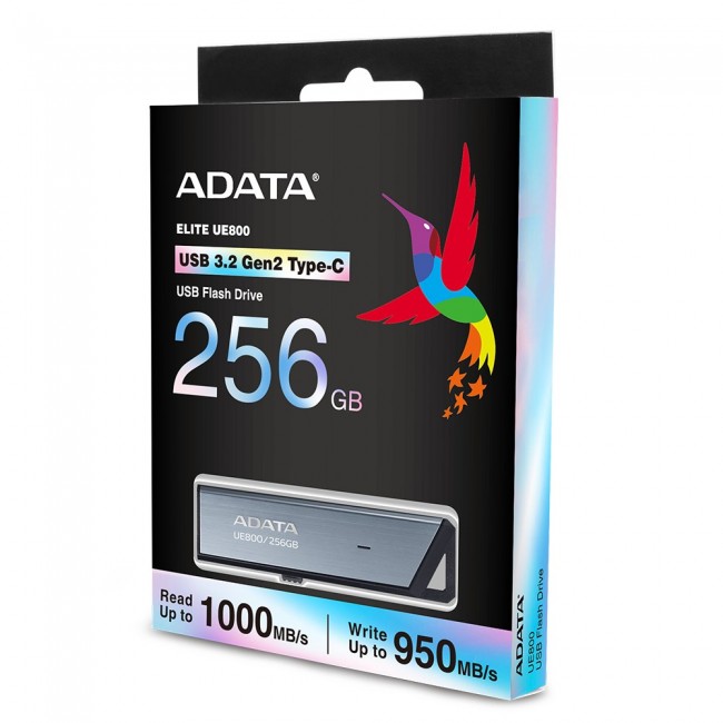 ADATA UE800 USB flash drive 256 GB USB Type-C 3.2 Gen 2 (3.1 Gen 2) Silver ADATA UE800 USB flash drive 256 GB USB Type-C 3.2 Gen 2 (3.1 Gen 2) Silver