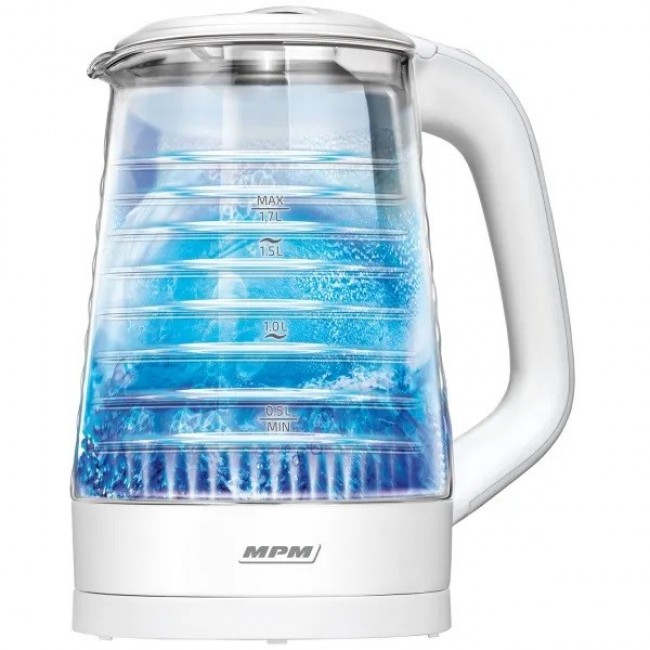 MPM MCZ-124 electric kettle 1.7 L 2200 W White MPM MCZ-124 electric kettle 1.7 L 2200 W White